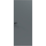 Дверь межкомнатная Порта Invisible Reverse 4A ПЭТ, левое открывание, Shellac Graphite, глухая, скрытая, кромка алюминиевая матовый хром, каркасно-щитовая