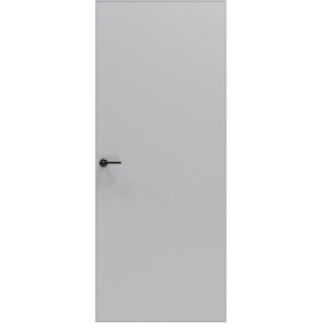 Дверь межкомнатная Порта Invisible Reverse 4A ПЭТ, правое открывание, Shellac Grey, глухая, скрытая, кромка алюминиевая матовый хром, каркасно-щитовая