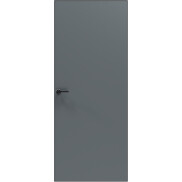 Дверь межкомнатная Порта Invisible Reverse 4AB ПЭТ, левое открывание, Shellac Graphite, глухая, скрытая, кромка алюминиевая черная матовая, каркасно-щитовая