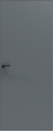 Дверь межкомнатная Порта Invisible Reverse 4AB ПЭТ, правое открывание, Shellac Graphite, глухая, скрытая, кромка алюминиевая черная матовая, каркасно-щитовая