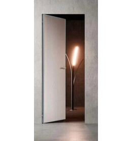 Дверь межкомнатная, скрытого монтажа Triadoors Invisible, кромка алюминиевая матовый хром