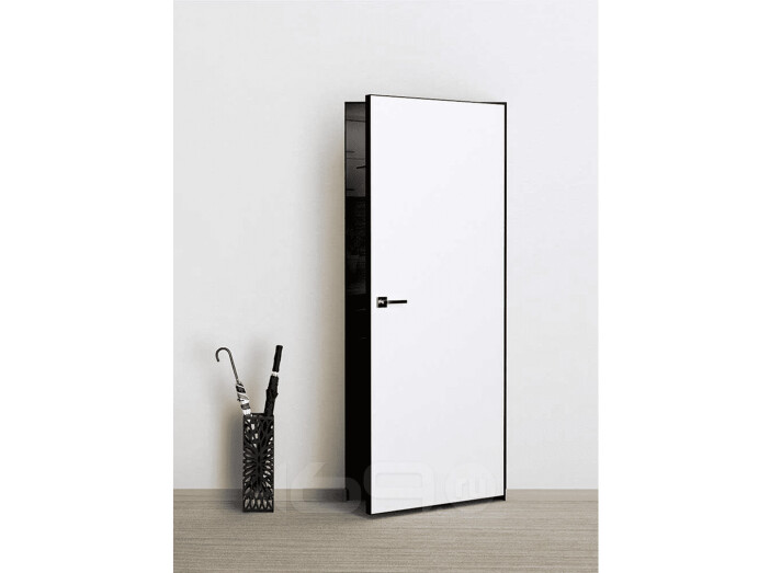 ДПГ Порта Invisible 4AB Праймер White 200*80 универсальное открывание, кромка-черная матовая