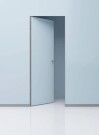 Дверь межкомнатная Порта Invisible Reverse 4A Грунт (под окраску), правое открывание, Серый, глухая, скрытая, кромка алюминиевая матовый хром, каркасно-щитовая