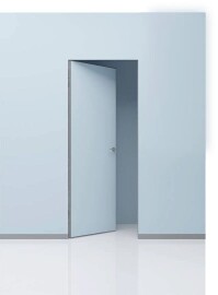 Дверь межкомнатная Порта Invisible Reverse 4A Праймер White Грунт (под окраску) Серый, глухая/скрытая, кромка матовый хром, каркасно-щитовая