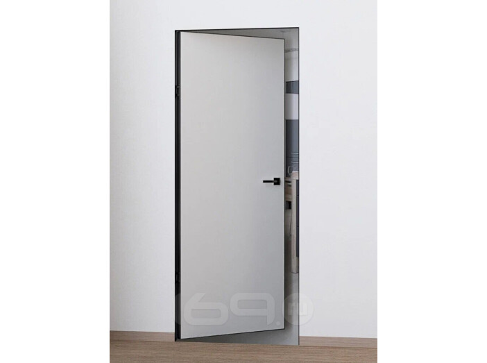 ДПГ Порта Invisible Reverse 4AB Праймер White 210*80 Правая, кромка-черная матовая
