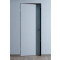 Дверь межкомнатная Порта Invisible Reverse 4AB Грунт (под окраску), левое открывание, Серый, глухая, скрытая, кромка алюминиевая черная матовая, каркасно-щитовая