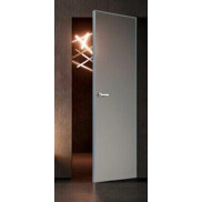 Дверь межкомнатная invisible-700, зеркальные, правое открывание, грунт, глухая, скрытая, кромка алюминиевая матовый хром, каркасно-щитовая