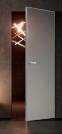 Дверь межкомнатная Invisible-700 Зеркальные Грунт, глухая/скрытая, кромка матовый хром, каркасно-щитовая