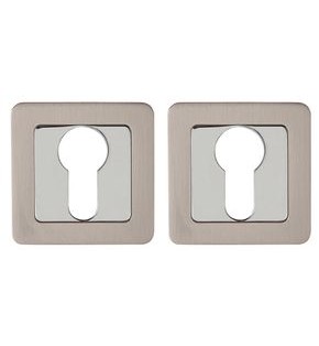 Накладка под цилиндр ET.K.QR52 (ET QR) SN/CP-3 матовый никель/хром