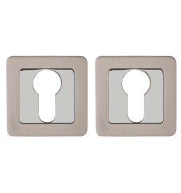 Накладка под цилиндр ET.K.QR52 (ET QR) SN/CP-3 матовый никель/хром