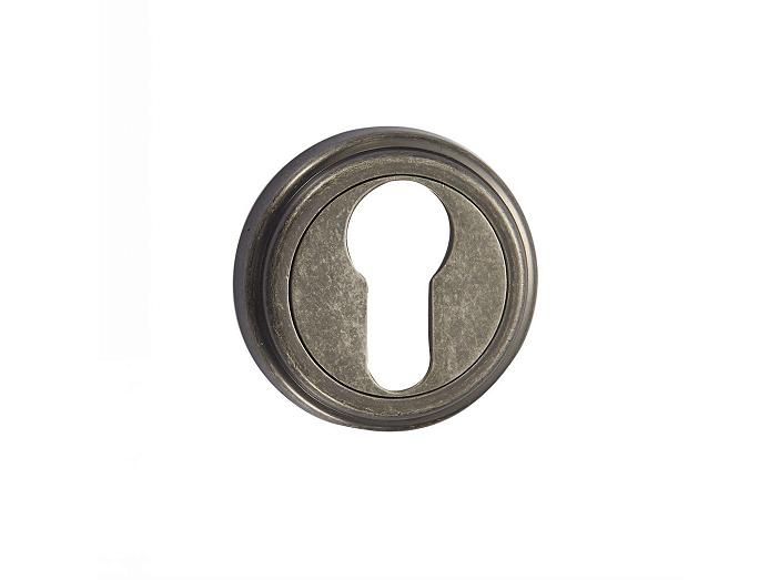 Накладка цилиндровая на круглой розетке Vantage ET03AS состаренное серебро