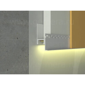 Плинтус алюминиевый под гипсокартон и штукатурку approf алюминий серебро 40x14