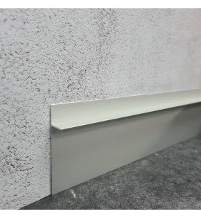 Плинтус алюминиевый под гипсокартон и штукатурку approf алюминий серебро 70x15