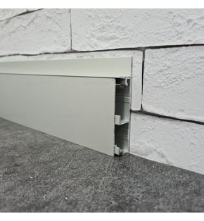 Плинтус алюминиевый под гипсокартон и штукатурку approf алюминий серебро 60x15