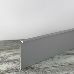 Плинтус алюминиевый под ковролин approf алюминий серебро 60x8