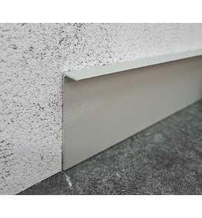 Плинтус алюминиевый под гипсокартон и штукатурку approf алюминий серебро 70x14
