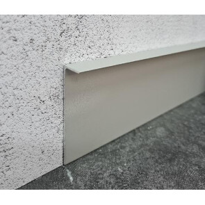 Плинтус алюминиевый под гипсокартон и штукатурку approf алюминий серебро 70x14