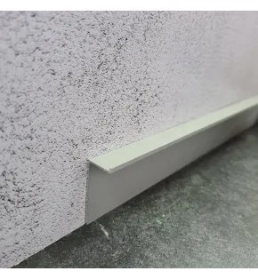 Плинтус алюминиевый под гипсокартон и штукатурку approf алюминий серебро 40x15