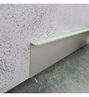 Плинтус алюминиевый под гипсокартон и штукатурку approf алюминий серебро 60x13