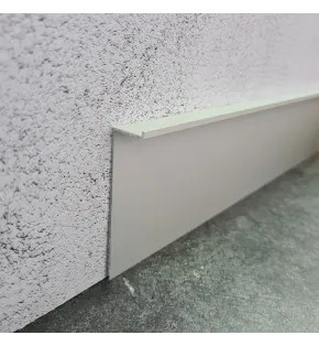 Плинтус алюминиевый под гипсокартон и штукатурку approf алюминий серебро 70x15