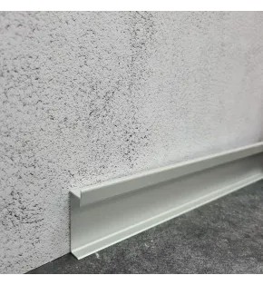 Плинтус алюминиевый под гипсокартон и штукатурку approf алюминий серебро 40x12