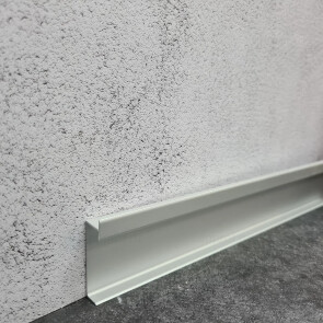 Плинтус алюминиевый под гипсокартон и штукатурку approf алюминий серебро 40x12