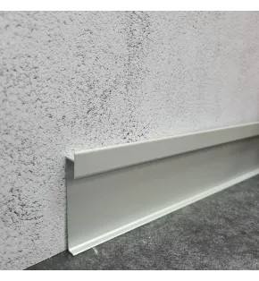 Плинтус алюминиевый под гипсокартон и штукатурку approf алюминий серебро 80x15