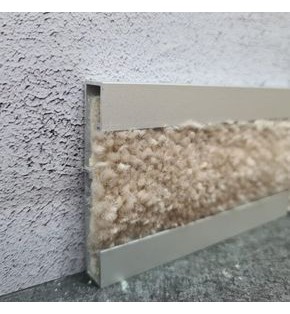 Плинтус алюминиевый под ковролин approf алюминий серебро 60x10