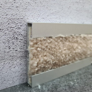 Плинтус алюминиевый под ковролин approf алюминий серебро 60x10