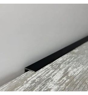 Плинтус approf алюминий черный 65x16.2