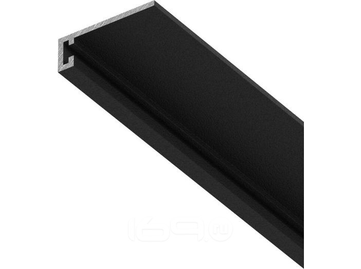 Плинтус approf алюминий черный 62x18