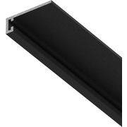 Плинтус approf алюминий черный 62x18