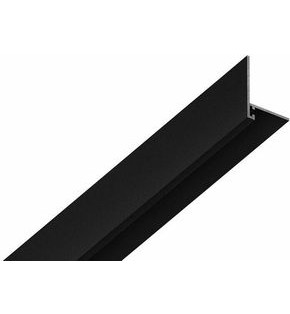 Микроплинтус L образный approf алюминий черный 252x17