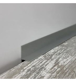Микроплинтус L образный approf алюминий серебро 258x15.2