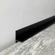 Микроплинтус L образный approf алюминий черный 258x15.2