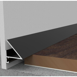 Плинтус approf алюминий черный 239x20