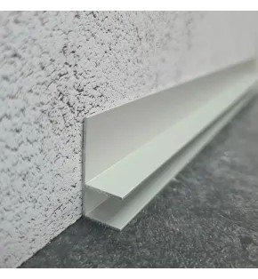Плинтус алюминиевый под гипсокартон и штукатурку approf алюминий серебро 32x12.5