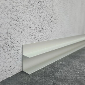 Плинтус алюминиевый под гипсокартон и штукатурку approf алюминий серебро 35x12.5