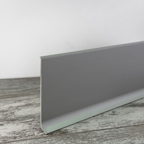 Микроплинтус L образный approf алюминий серебро 80x10