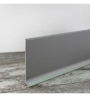 Микроплинтус L образный approf алюминий серебро 80x10