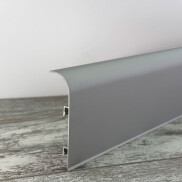 Плинтус алюминиевый под кабель-канал approf алюминий серый 80x22