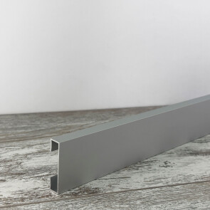 Плинтус алюминиевый под кабель-канал approf алюминий серый 40x10