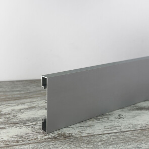 Плинтус алюминиевый под кабель-канал approf алюминий серый 60x10