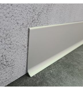 Микроплинтус L образный approf алюминий серебро 80x10