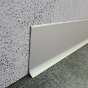 Микроплинтус L образный approf алюминий серебро 80x10