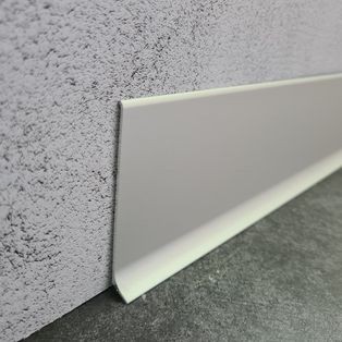 Микроплинтус L образный approf алюминий серебро 80x10