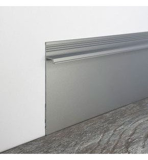 Плинтус алюминиевый под гипсокартон и штукатурку approf алюминий серебро 80x12.5