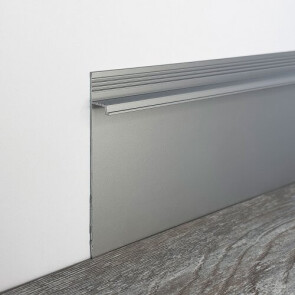 Плинтус алюминиевый под гипсокартон и штукатурку approf алюминий серебро 80x12.5