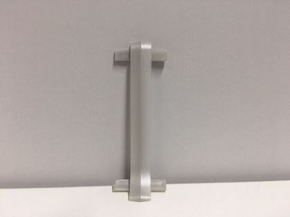 Соединитель к плинтусу approf ПВХ серебро 40x10