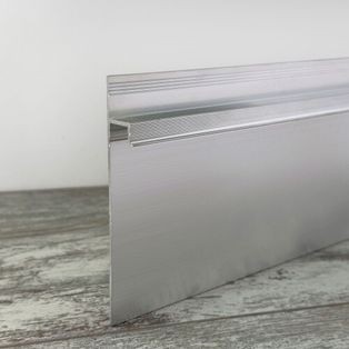 Плинтус алюминиевый под гипсокартон и штукатурку approf алюминий серебро 80x14.5